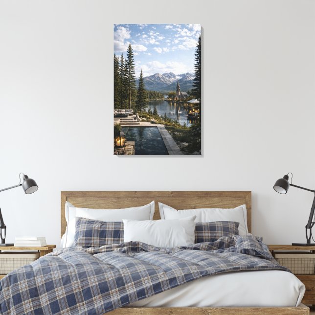 Toile Montagnes et lac (Insitu(Chambre))