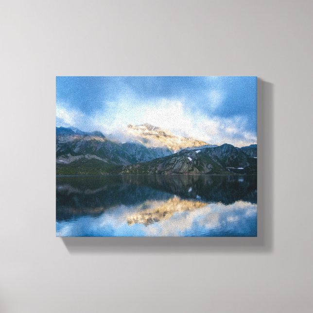 Toile Montagnes et lac Pittoresque Nature Photo (Recto)