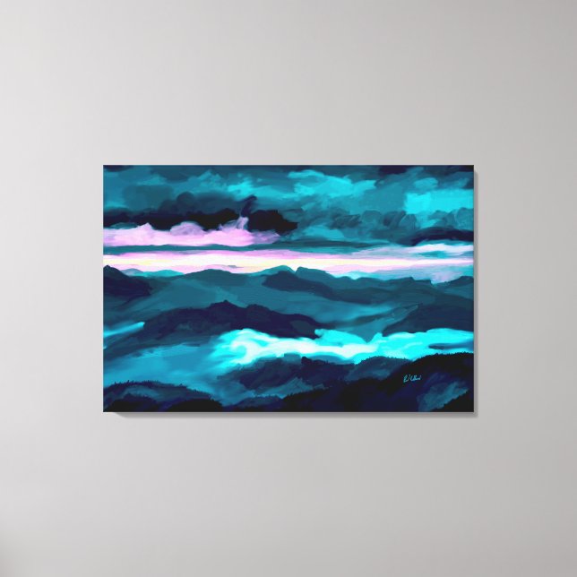 Toile Montagnes fumées (Recto)