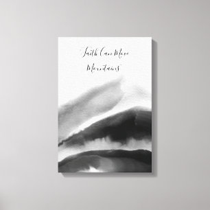 Toile Montagnes Inspirantes en Noir et Blanc