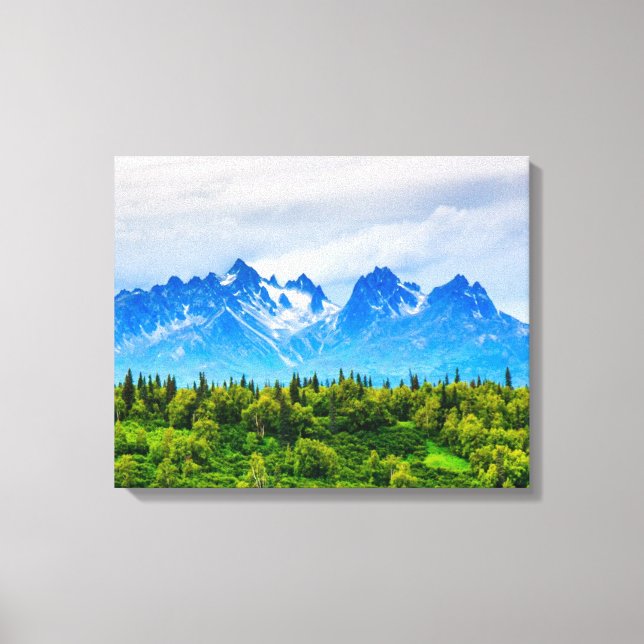 Toile Montagnes majestueuses de l'Alaska (Recto)