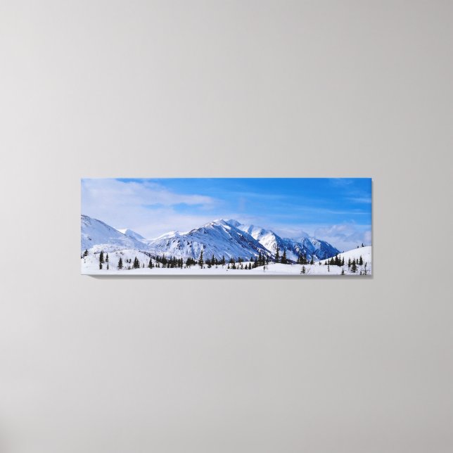 Toile Montagnes neigeuses en Alaska (Recto)