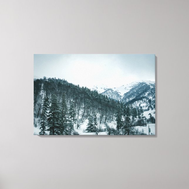 Toile Montagnes neigeuses en Géorgie (Recto)