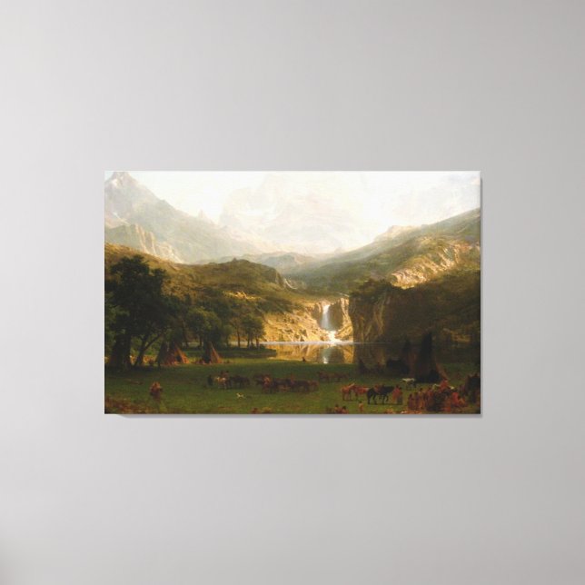 Toile Montagnes Rocheuses d'Albert Bierstadt, pic de Lan (Recto)