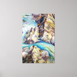 Toile Montagnes Rocheuses Roches et Crystal River Peintu