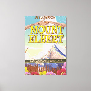 Toile Monte Elbert, Colorado affiche de voyage USA