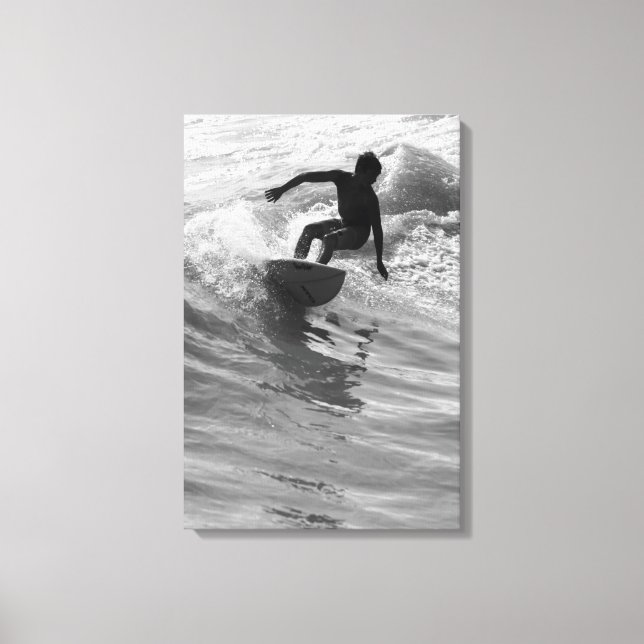 Toile Monter En Niveaux De Gris De Vague (Recto)