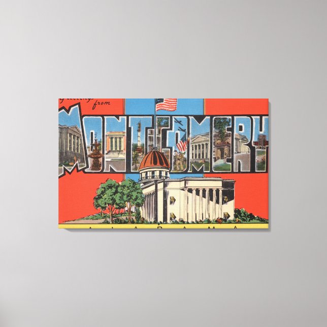 Toile Montgomery, Alabama (Capital Bldg) (Recto)