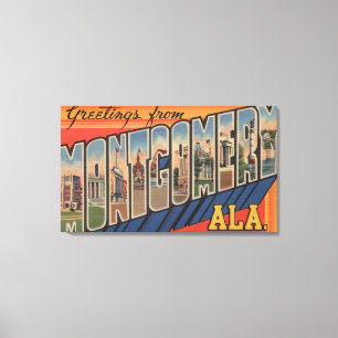 Toile Montgomery, Alabama - grandes scènes de lettre