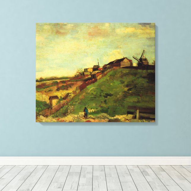 Toile Montmartre : carrière, les moulins par Vincent van (Insitu (Plancher de Bois))