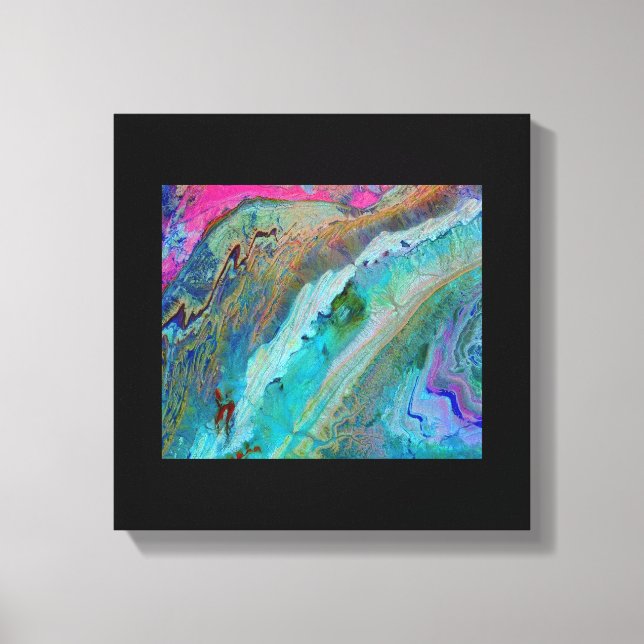 Toile Monts anti-Atlas du Maroc - satellite Terra (Recto)