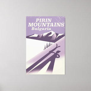Toile Monts Pirin Bulgarie poster ski