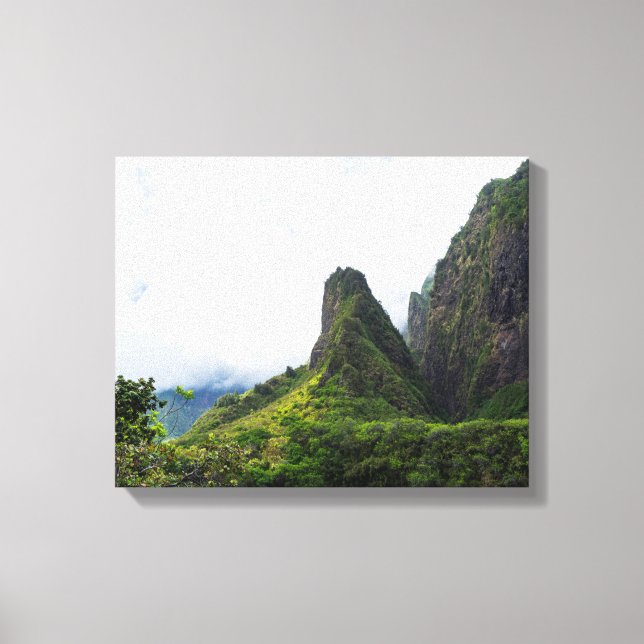 Toile monument de l'aiguille de iao à maui hawaii (Recto)