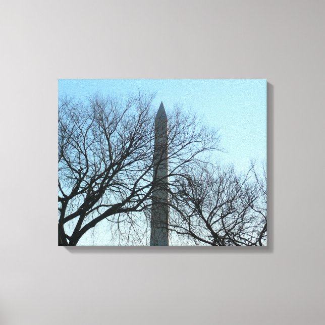 Toile Monument de Washington dans le paysage d'hiver I (Recto)