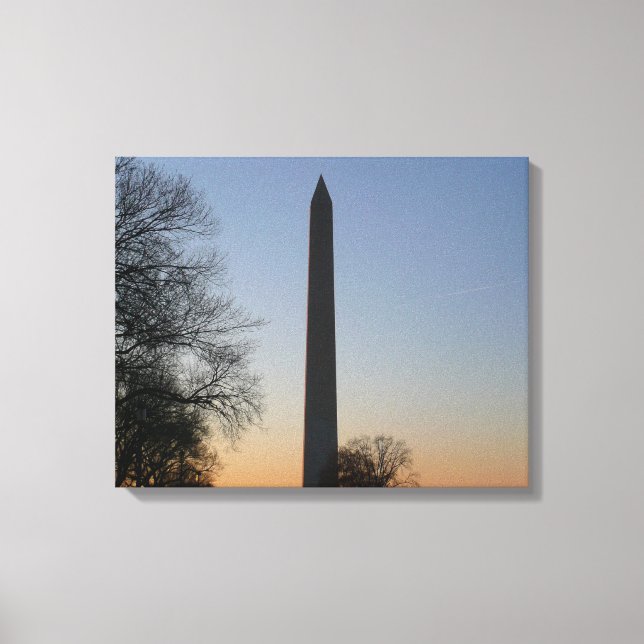 Toile Monument Washington au coucher du soleil à DC (Recto)