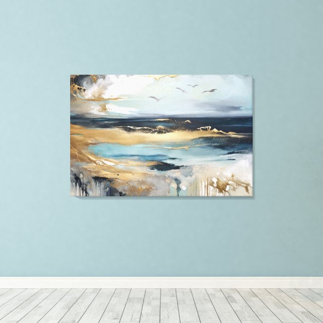 Toile Moody Beachscape (Insitu (Plancher de Bois))