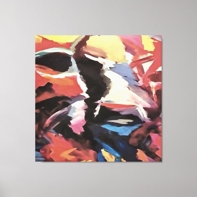 Toile Moody Cow Peinture Abstraite multicolore (Recto)