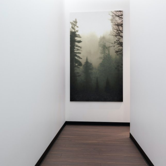 Toile Moody Foggy Treescape Paysage peinture (Créateur téléchargé)