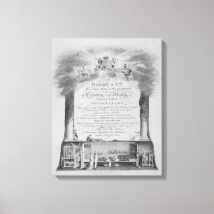 Toile Moore et carte commerciale de Cie.