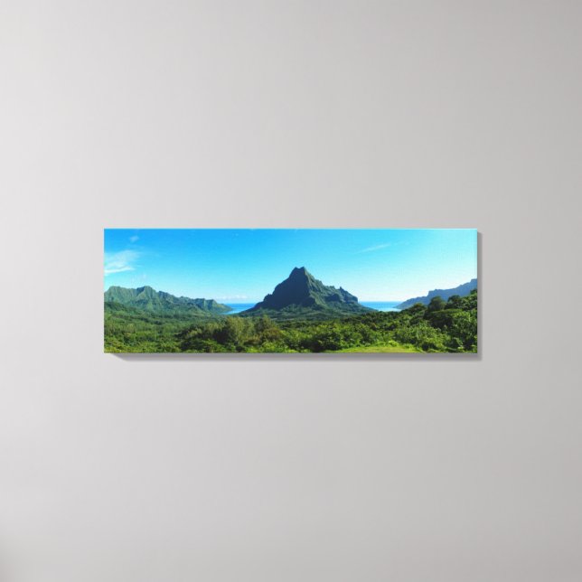 Toile Moorea verte en panorama (Recto)