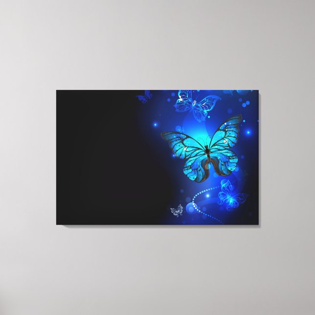 Toile Morpho Butterfly in the Dark Background (Recto)