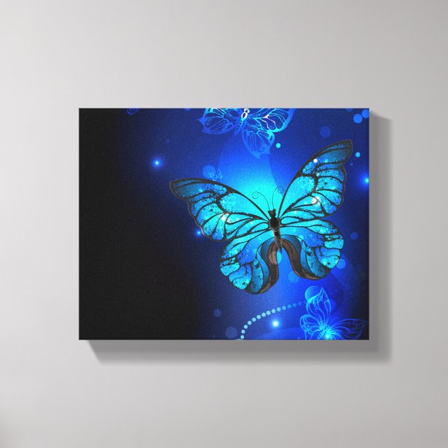 Toile Morpho Butterfly in the Dark Background (Recto)