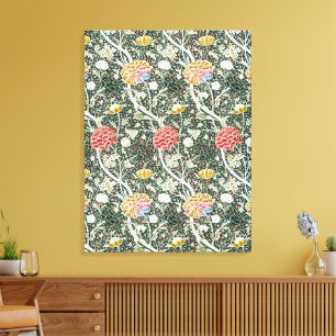 Toile Morris Cray Vintage Blossom Dessin Floral Vert