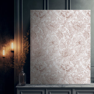 Toile Morris Dusty Rose Chrysanthemum Motif victorien