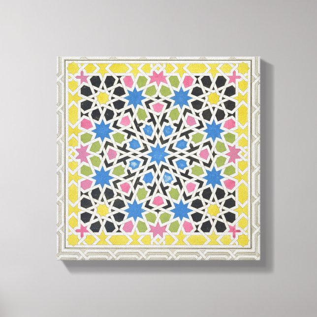 Toile Mosaic design de l'Alhambra, de 'The Arabian (Recto)