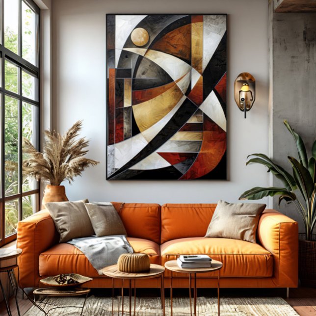 Toile Mosaïque Abstraite Terreuse (Créateur téléchargé)