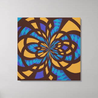 Toile Mosaïque bleue et Brown Art Abstrait