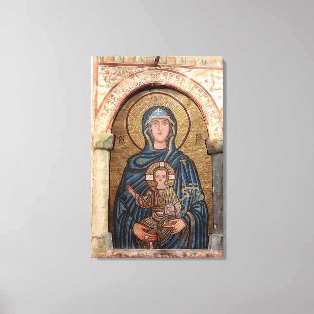 Toile Mosaïque de la Vierge Marie et Jésus (Recto)