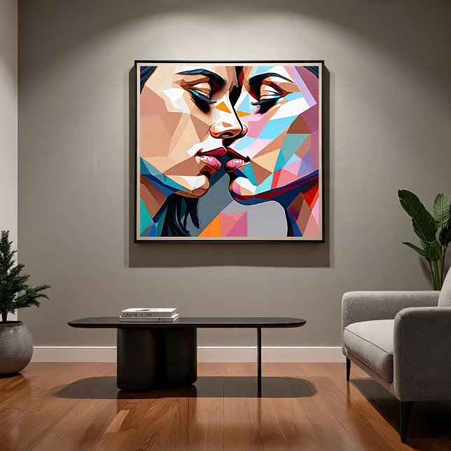 Toile Mosaïque du Baiser Éternel (Créateur téléchargé)