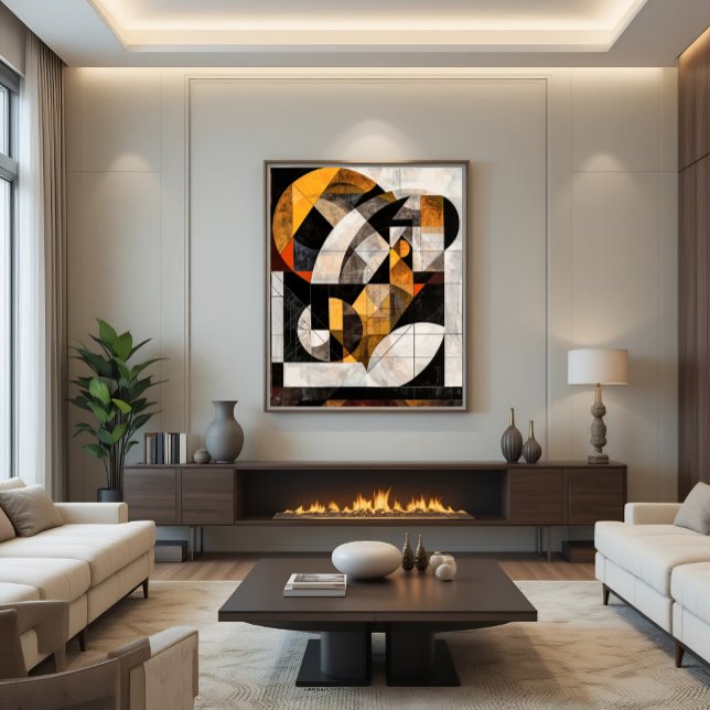 Toile Mosaïque Géométrique Abstraite (Créateur téléchargé)
