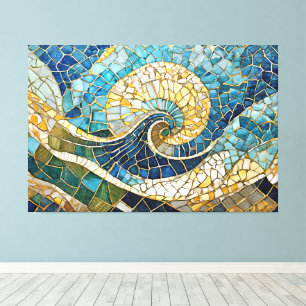 Toile mosaïque océanique 004