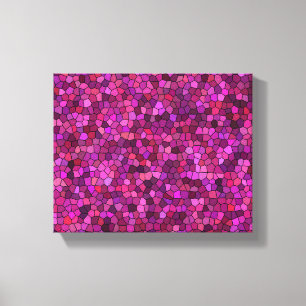 Toile Mosaïque Rose Violet