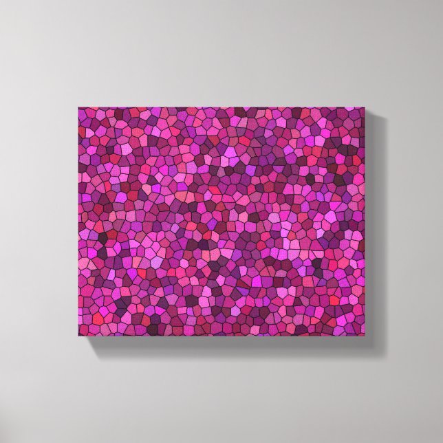 Toile Mosaïque Rose Violet  (Recto)