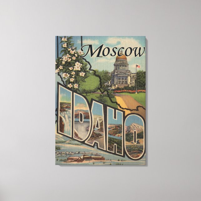 Toile Moscou, IdahoScènes de grandes lettresMoscou, ID (Recto)