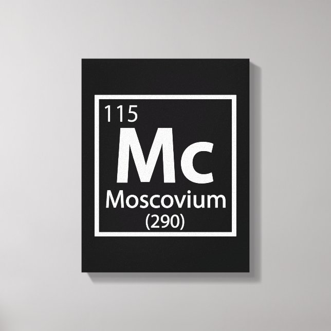 Toile Moscovium - Tableau périodique de la science russe (Recto)