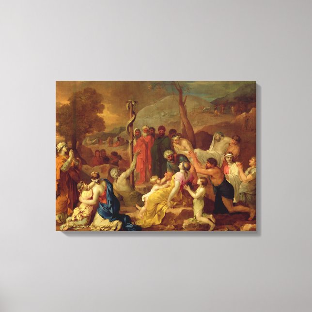 Toile Moses and the Brazen Serpent, c.1653-54 (Recto)
