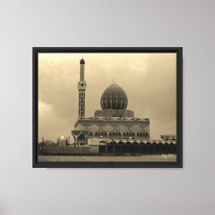 Toile Mosquée Buniya de Bagdad en Irak vintage