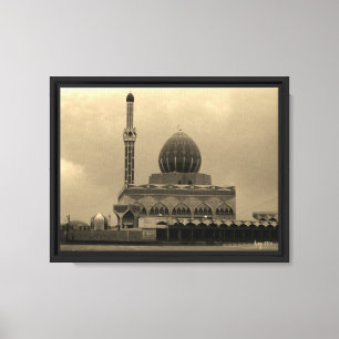 Toile Mosquée Buniya de Bagdad en Irak vintage