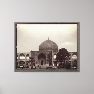 Toile Mosquée du shah d'Ispahan en Iran vintage