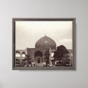 Toile Mosquée du shah d'Ispahan en Iran vintage