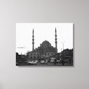 Toile Mosquée Yeni Camii à Istanbul en Turquie vintage