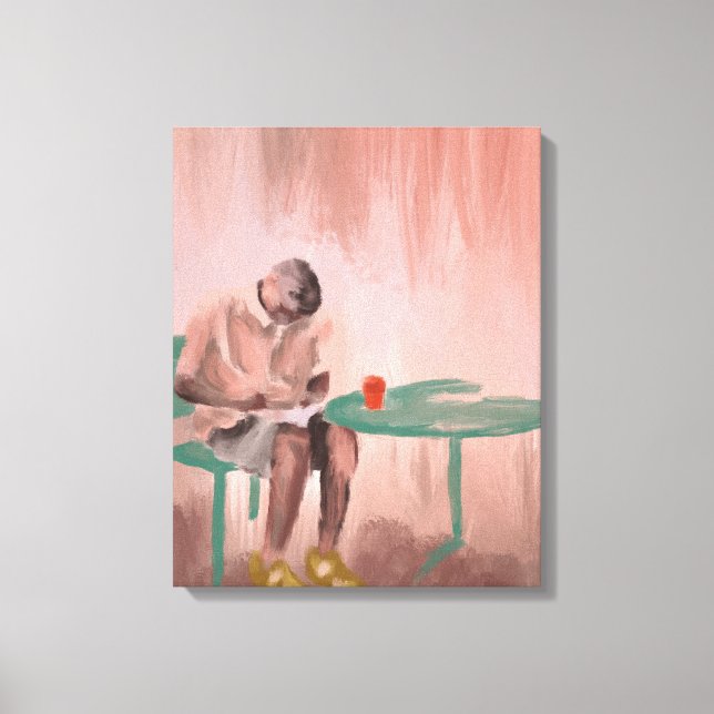 Toile Mot de passe au Cafe Painting (Recto)