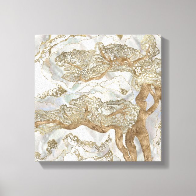 Toile Mother of pearl Golden Tree (Recto)