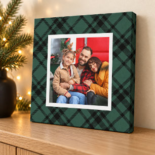 Toile Motif à carreaux Tartan Vert Chasseur pour photo d