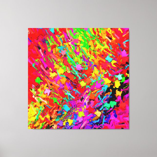 Toile Motif Abstrait de Chaos colorés (Recto)