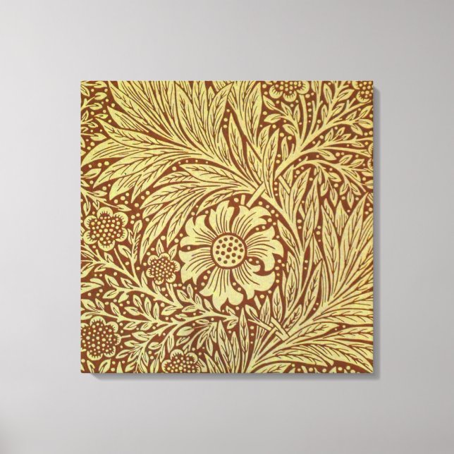 Toile Motif Antique Fleur de Souci de William Morris (Recto)